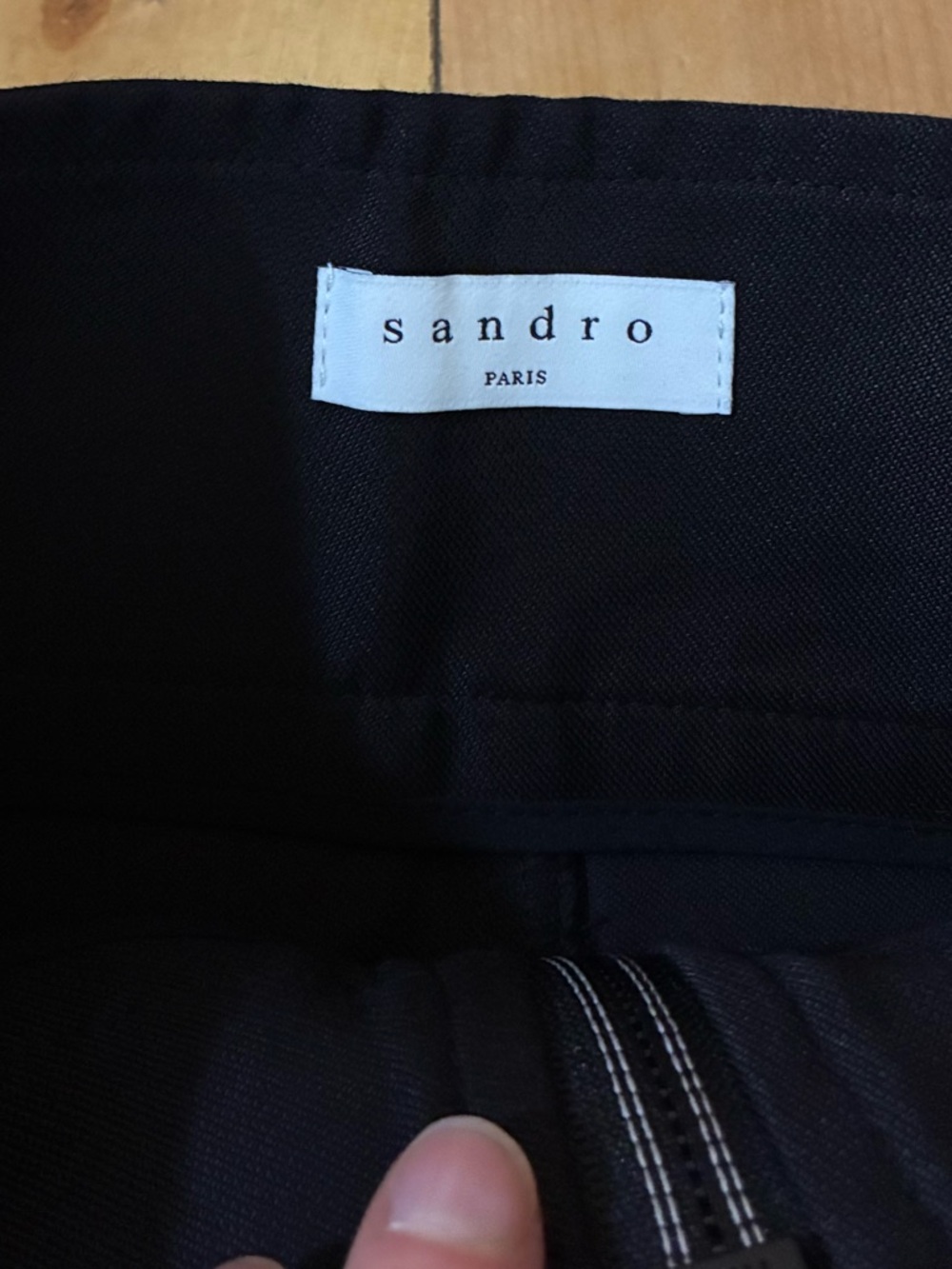 Sandro Aliya Zip Cotton Blend Twill Skirt - Picture 7 of 9